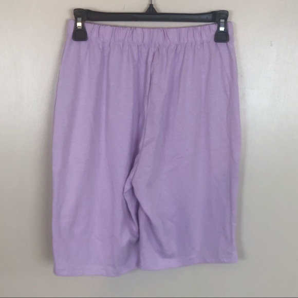 2 Piece Lavender Biker Shorts Set Soft Cotton - Picture 9 of 11